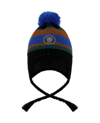  Boys' Lined Peruvian Knit Pompom Hat Stripes - Little Kid, Big Kid