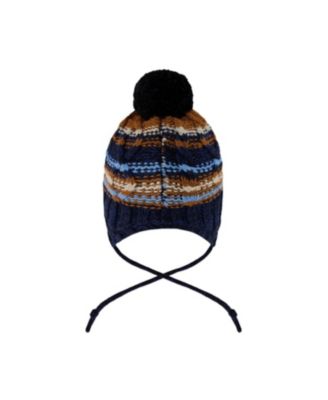  Boys' Lined Peruvian Knit Winter Hat with Pompom - Little Kid, Big Kid
