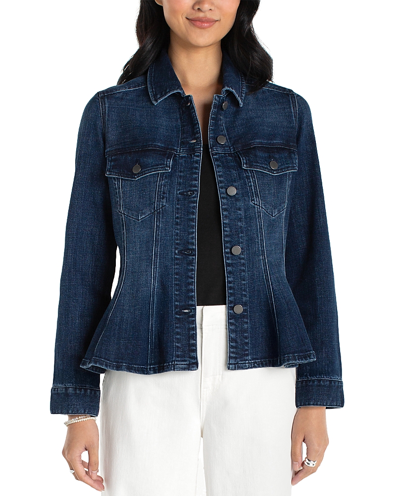 Liverpool Los Angeles Fit And Flare Trucker Delacey Jacket In Blue