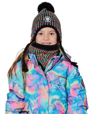 Girls' Lined Peruvian Knit Pompom Hat - Baby, Little Kid, Big Kid