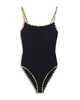 Sylvia Check Trim One Piece Swimsuit