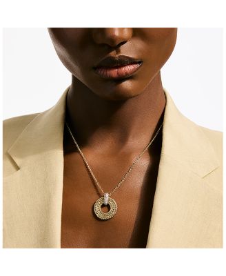 14K Yellow Gold Icon Diamond Link Pendant Necklace, 16"-18"