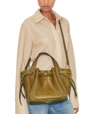 Romy Croc Leather Small Tote