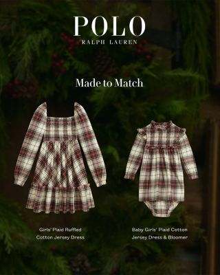 Girls' Plaid Cotton Jersey Dress & Bloomer - Baby