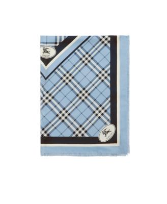 Check Knight Stamp Silk Scarf