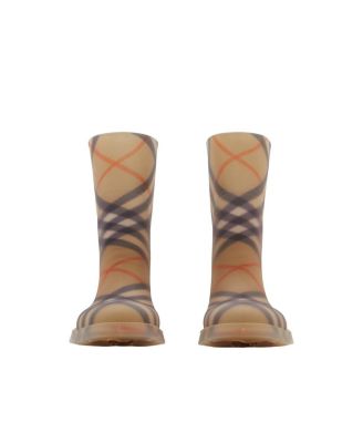 Unisex Check Rubber Marsh High Boots - Toddler, Little Kid