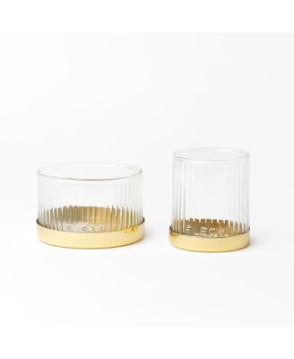 Fluted Glass Votive - Set of 2