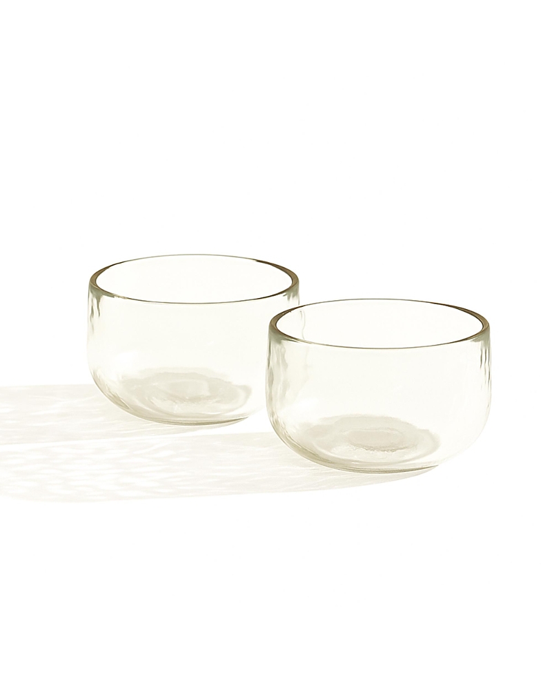 The Collective Home Pebbled Bowls, Set Of 2 In Transparent