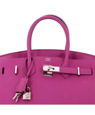 Birkin 30 Handbag Pink Togo with Palladium Hardware