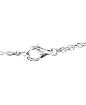  2 Diamonds Love Pendant Necklace 18K White Gold with Diamonds, 14.75 - 16"