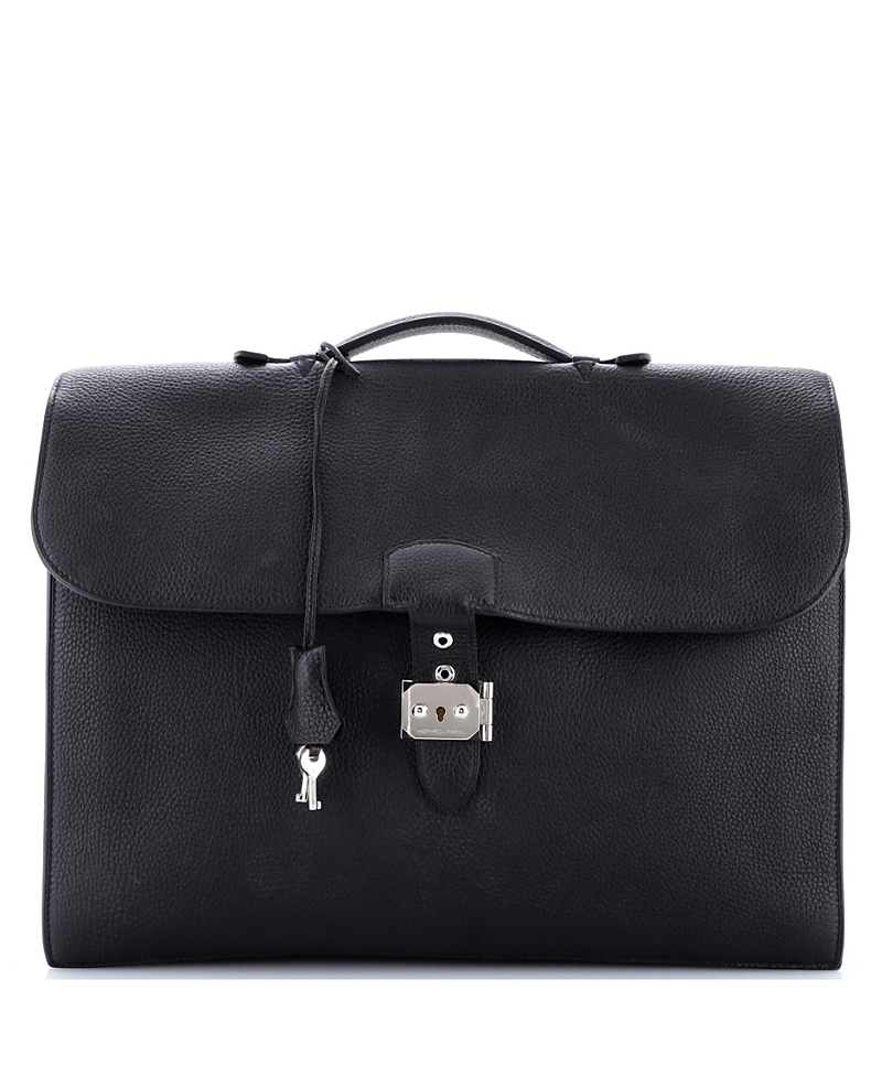 Pre-owned Pre-owned Hermes Hermes 38 Sac A Depeches Bag Togo In Black