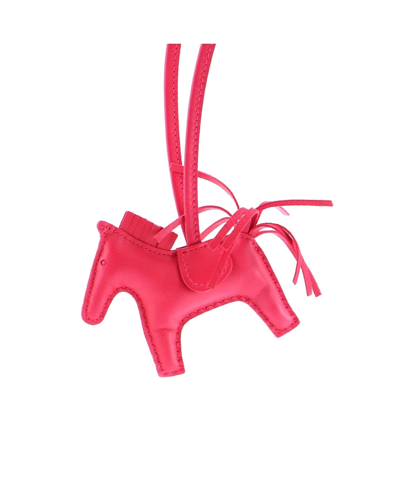 Pre-owned Pre-owned Hermes Hermes Pm Mono-tone Grigri Rodeo Bag Charm Leather In Pink