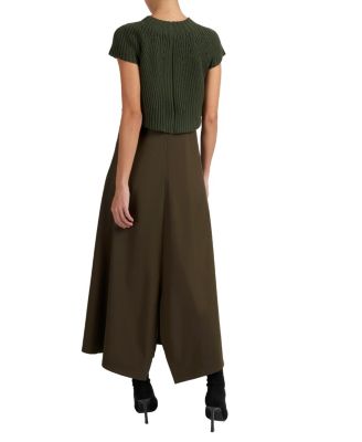 Johanna Mix Media Cap Sleeve Midi Dress