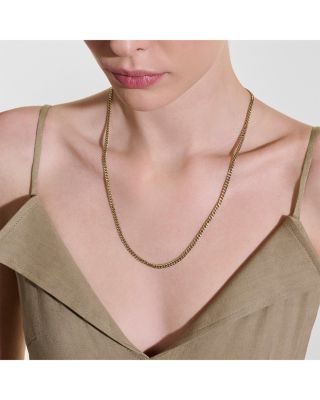 Men's 14K Yellow Gold Chain Curb Link Necklace, 20"