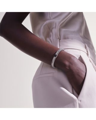 Sterling Silver Icon Black Sapphire Chain Bracelet