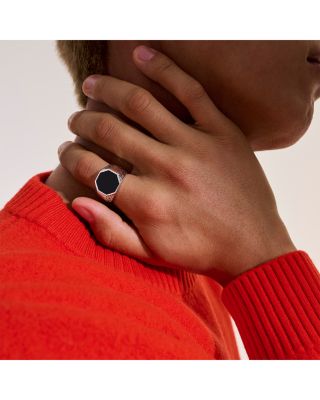 Men's Sterling Silver Onyx Signet Ring