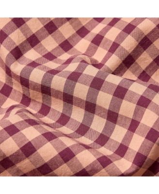 Small Gingham Check Fitted Sheet, Queen