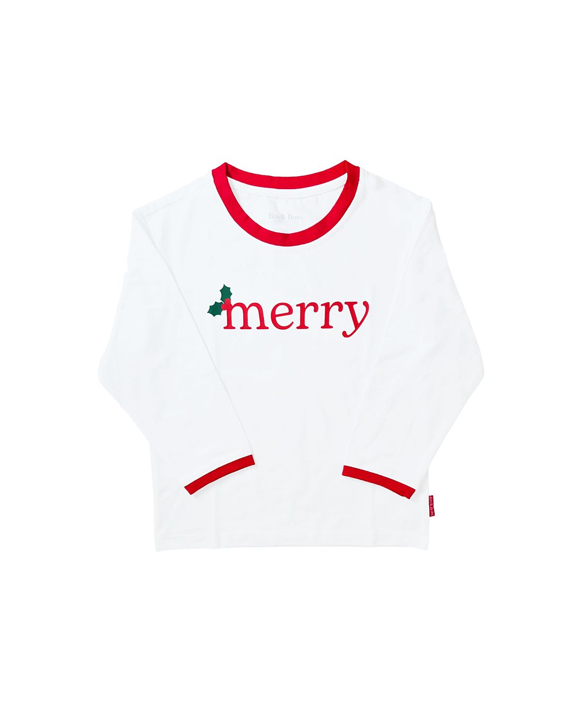 Bits & Bows Unisex Merry Crewneck Long Sleeve T-Shirt - Baby, Little Kid, Big Kid