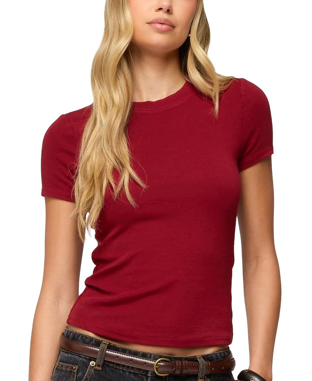 Edikted Daphney Ribbed T-Shirt