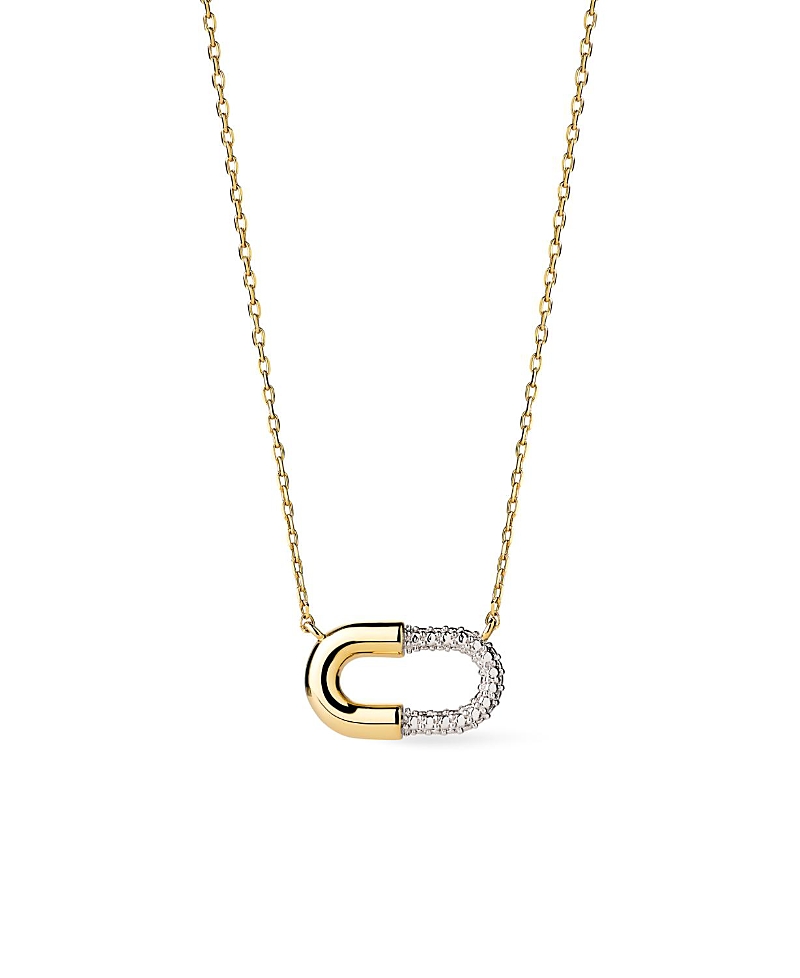 Ana Luisa Mini Micropave Gold Pendant Blake Necklace