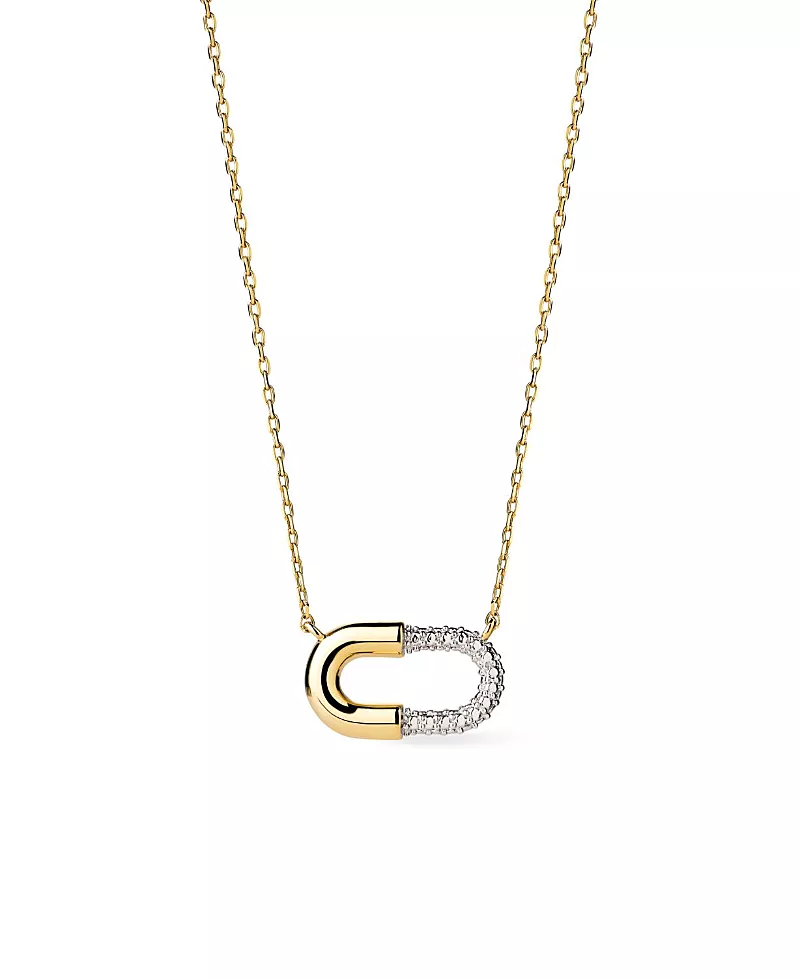 Ana Luisa Mini Micropave Gold Pendant Blake Necklace