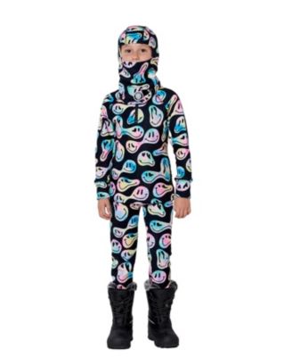  Girls' Brushed Jersey Smiley Face Balaclava - Little Kid, Big Kid