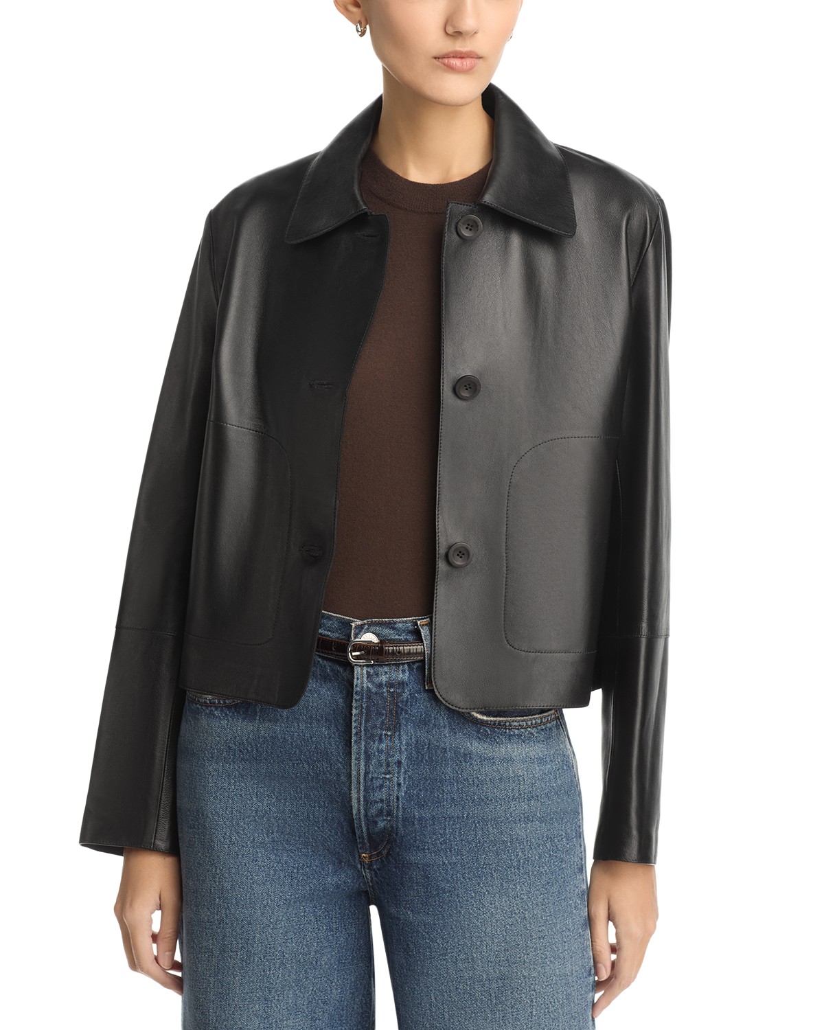 Arma Emy Leather Jacket in Black
