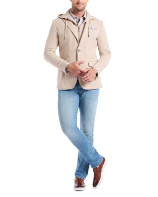 Jetset Woven Sport Coat & Drawstring Hoodie