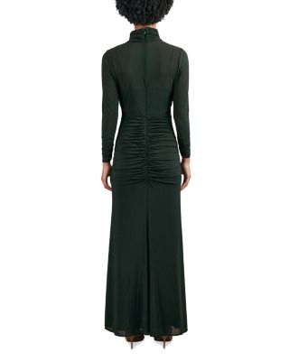 Petite Danni Long Sleeve Ruched Maxi Dress