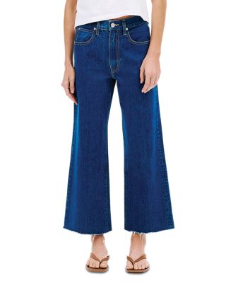 Grace Crop High Rise Wide Leg Jeans in Revolution