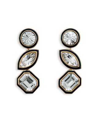 Crista Crystal Drop Earrings, 1.8"L