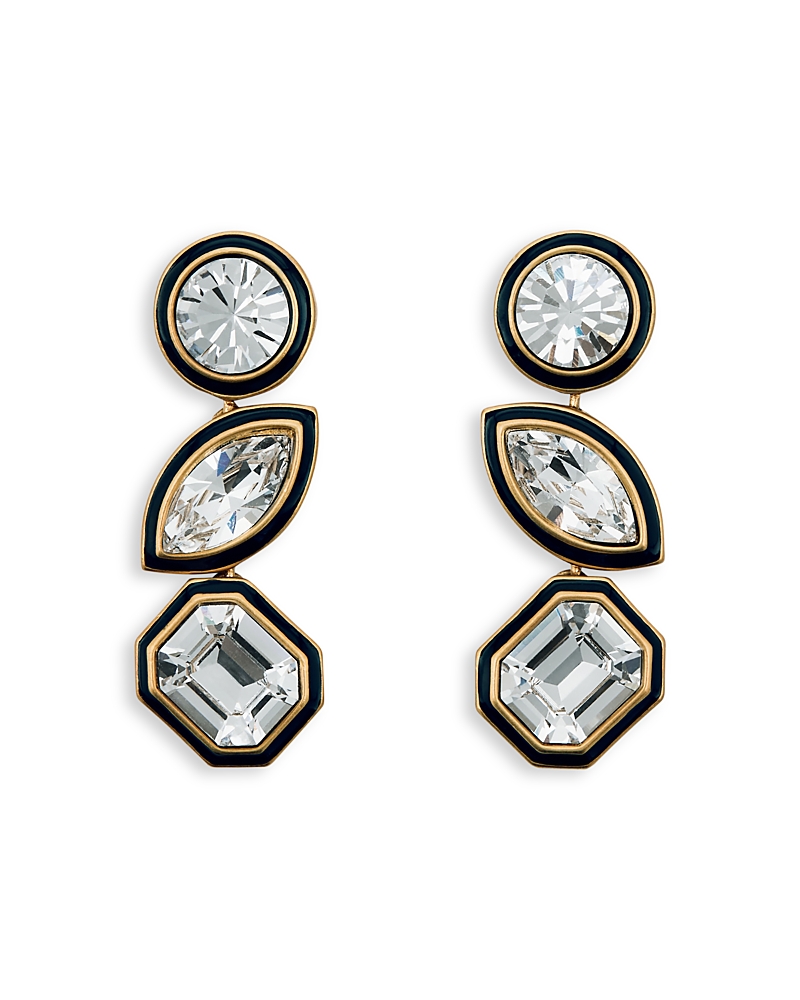 Reiss Crista Crystal Drop Earrings, 1.8L