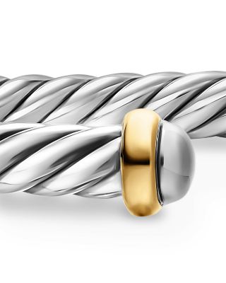 Cable Flex&reg; Bracelet in Sterling Silver with 14K Yellow Gold, 4mm