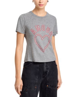 Crystal Amour Heart Shrunken Tee