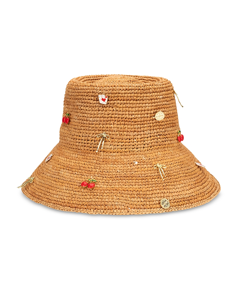 San Diego Hat Company Charmed Raffia Bucket Hat