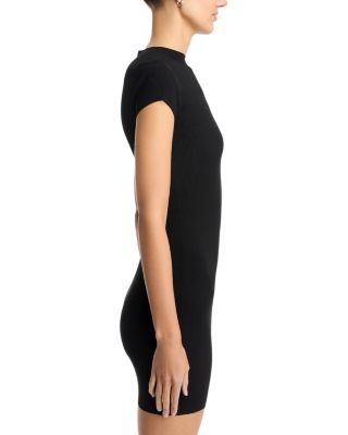 Ribbed Logo Bodycon Dress