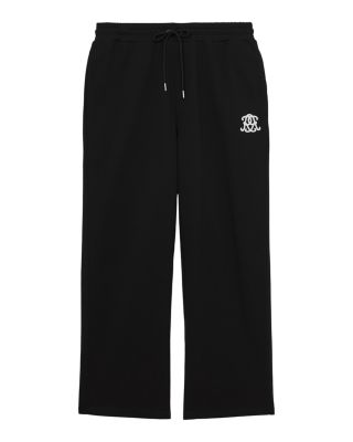 Mellor Drawstring Wide Leg Embroidered Joggers