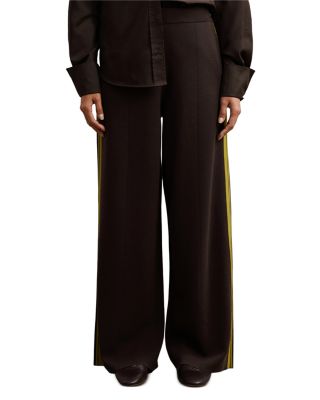 Samson Knitted Wide Leg Side Stripe Pants