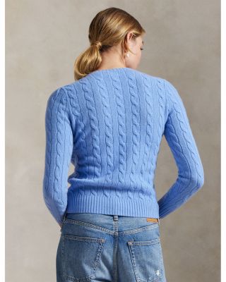 Cable Wool Cashmere Crewneck Sweater