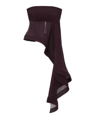 Rhianna Silk Drape Bandeau Top