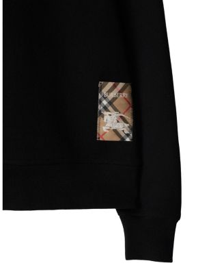  Check Label Cotton Sweatshirt