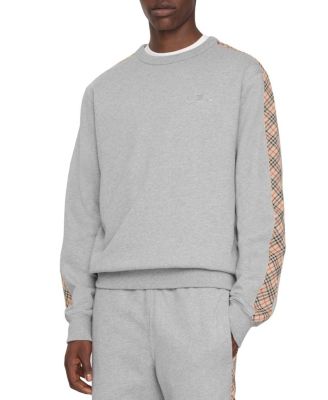  Check Trim Cotton Sweatshirt