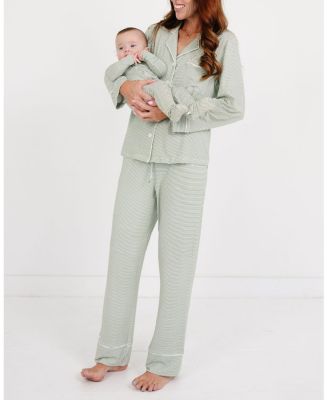 Evergreen Stripe Bamboo Pajama Set