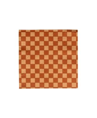  Checkered Paper Cocktail Napkins, Set of 20