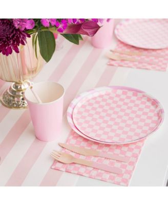  Checkered Paper Cocktail Napkins, Set of 20