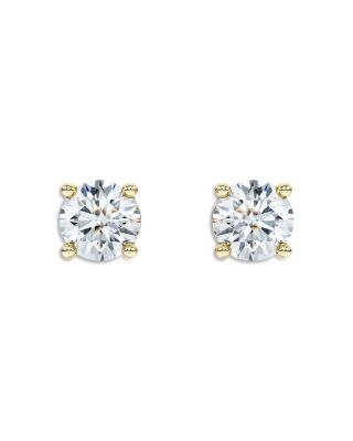 14K Yellow Gold Eternity Certified Lab Grown Diamond Stud Earrings