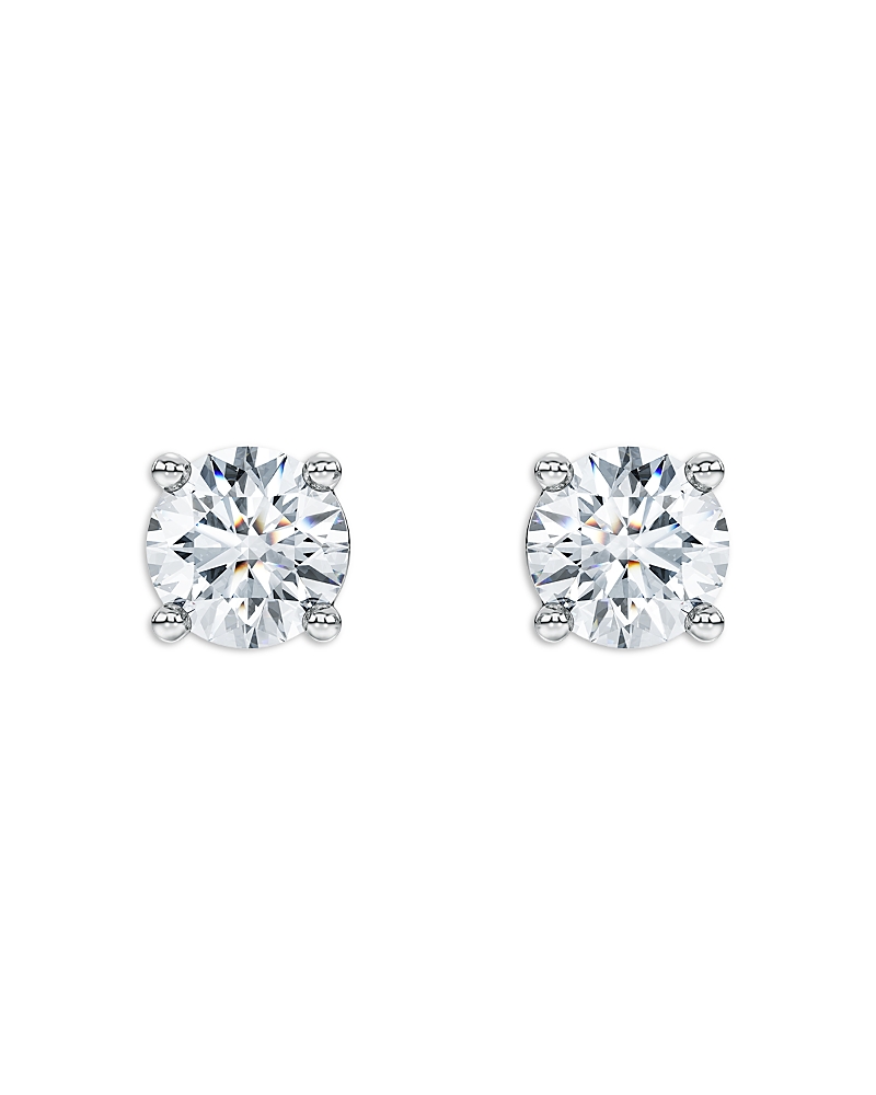 Swarovski 14K Yellow Gold Eternity Certified Lab Grown Diamond Stud Earrings
