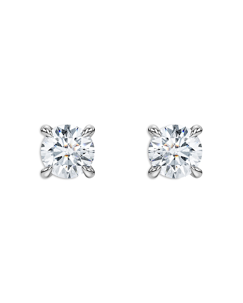 Swarovski Eternity Certified Lab Grown Diamond Stud Earrings In Silver