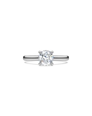 14K White Gold Eternity Certified Lab Grown Diamond Solitaire Engagement Ring