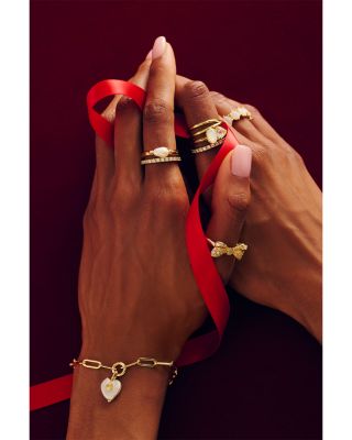 Cultured Freshwater Pearl Heart Dangle Sasha Bracelet